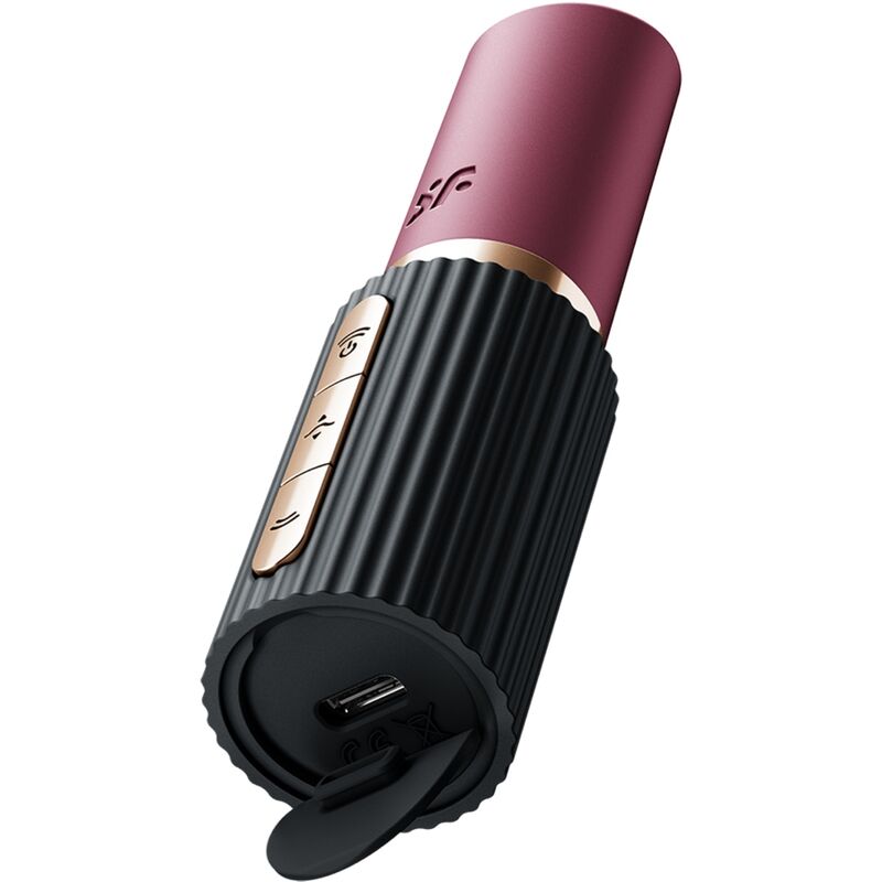 SATISFYER - STIMULATEUR DE CLITORIS PRO 2 KISS WAVE GRENAT / NOIR - Sensualia