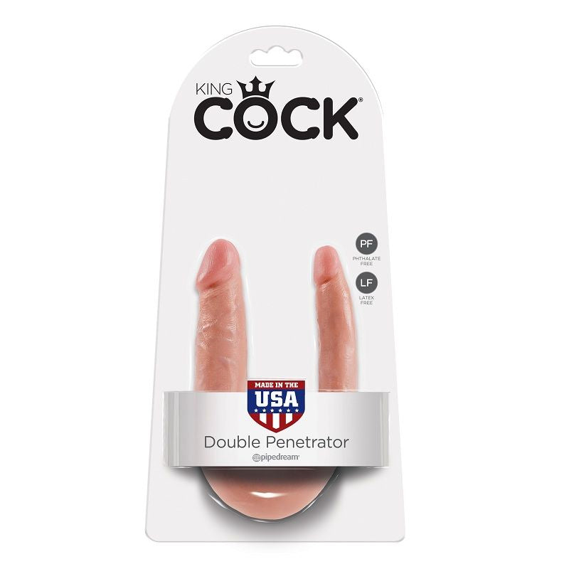 KING COCK - GODE DOUBLE PÉNÉTRATION 12.7 CM NATUREL - Sensualia