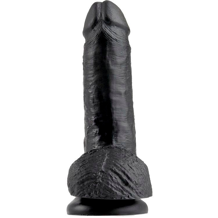 KING COCK - 7 GODE NOIR AVEC BOULES 17.8 CM - Sensualia