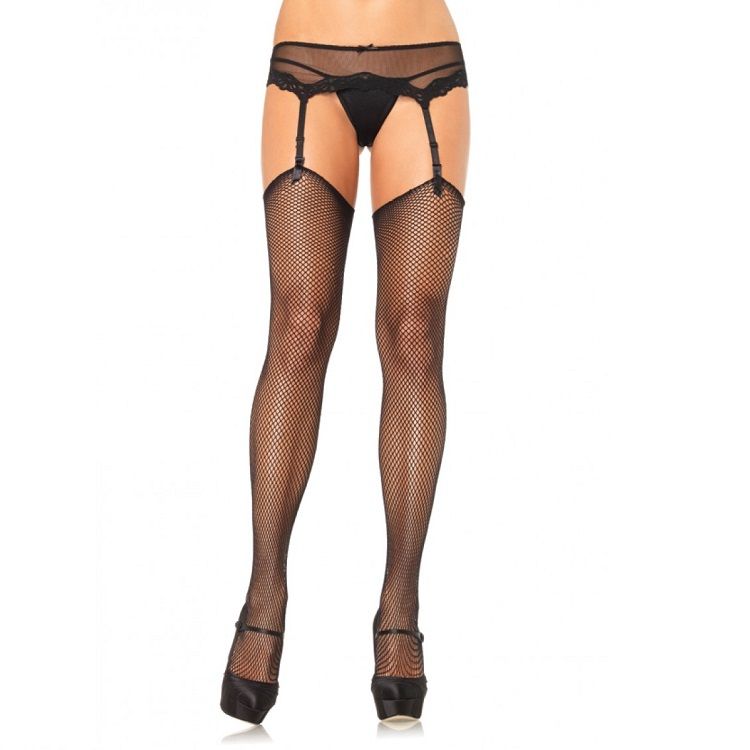 LEG AVENUE - BAS NET SANS SILICONE AUTO-ADHÉSIF SUPÉRIEUR - Sensualia