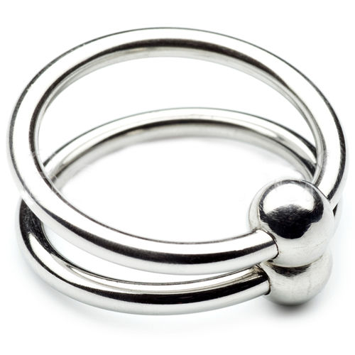 METAL HARD - ANNEAU DOUBLE ACIER METAL DUR 30MM - Sensualia