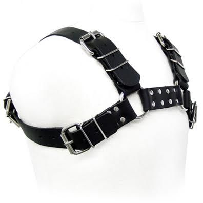 LEATHER BODY - HARNAIS BULL CHIEN NOIR - Sensualia