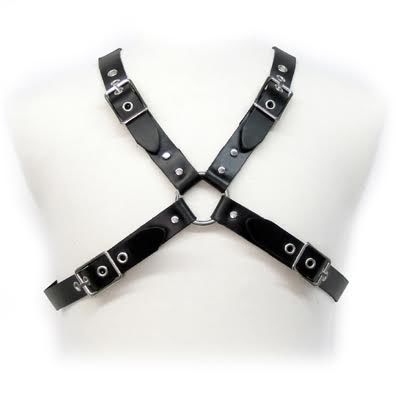 LEATHER BODY - HARNAIS  BOUCLE NOIR POUR HOMME - Sensualia