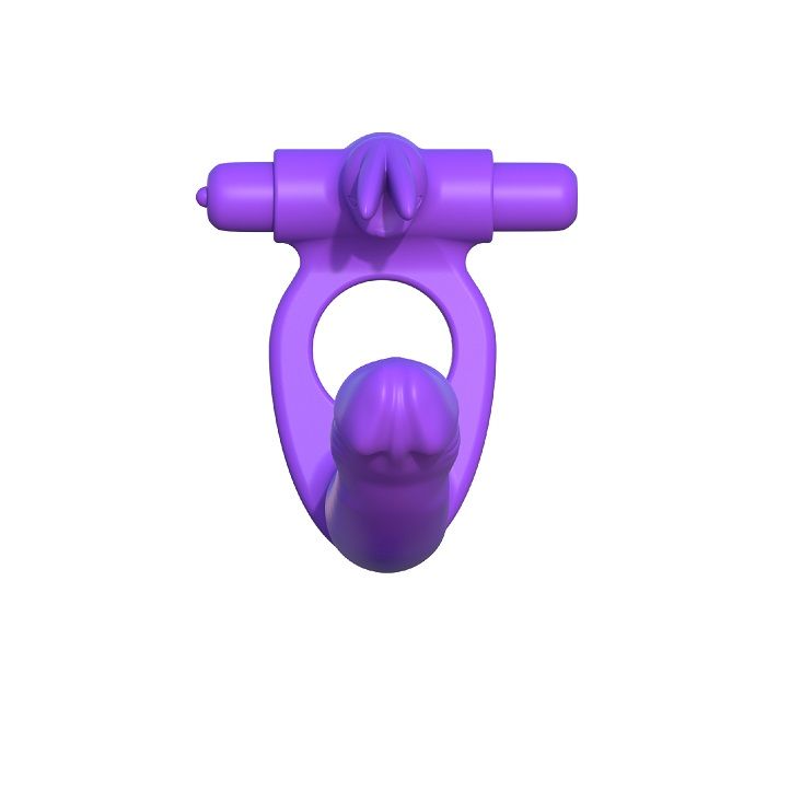 FANTASY C-RINGZ - SILICONE DOUBLE VIBRATOR RABBIT - Sensualia