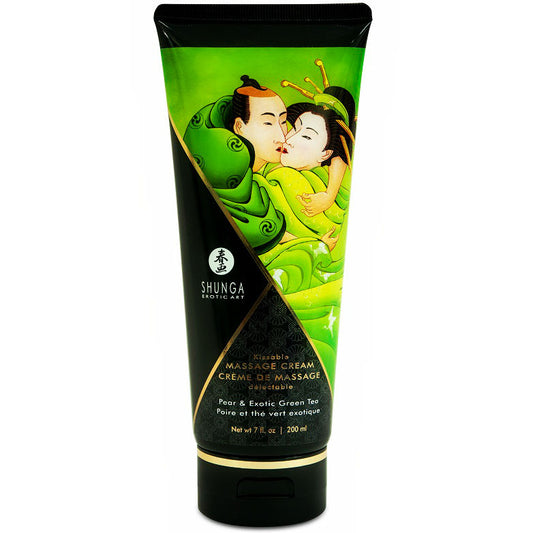 SHUNGA - CRÈME DE MASSAGE POIRE & THÉ VERT 200 ML - Sensualia