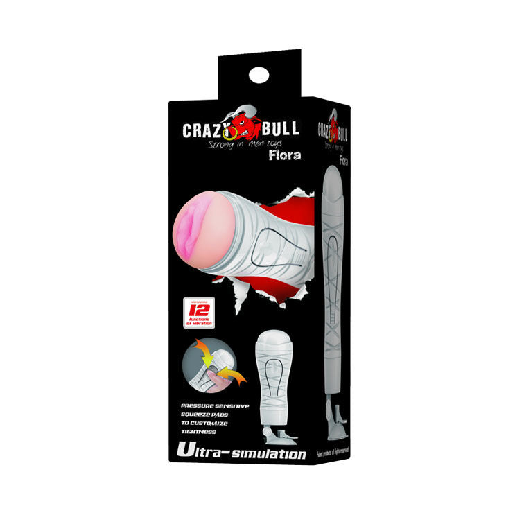 CRAZY BULL - MASTURBATEUR VAGIN RECHARGEABLE FLORA - Sensualia