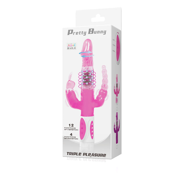 BAILE - PRETTY BUNNY TRIPLE VIBRATEUR ROTATEUR - Sensualia