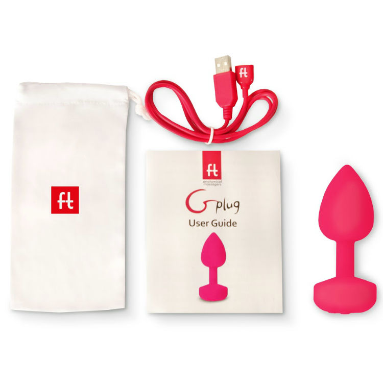 G-VIBE - VIBRATEUR ANAL RECHARGEABLE FUNTOYS GPLUG GRAND ROSE NÉON 3.9CM - Sensualia