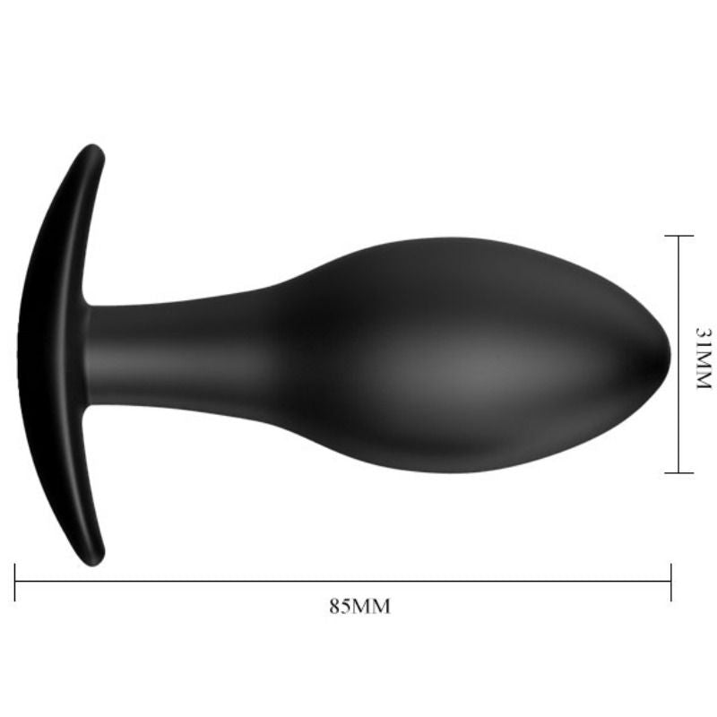 PRETTY LOVE - PLUG ANAL ANCRE EN SILICONE 8.5 CM NOIR - Sensualia