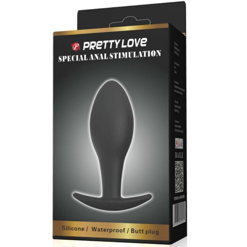 PRETTY LOVE - PLUG ANAL ANCRE EN SILICONE 8.5 CM NOIR - Sensualia