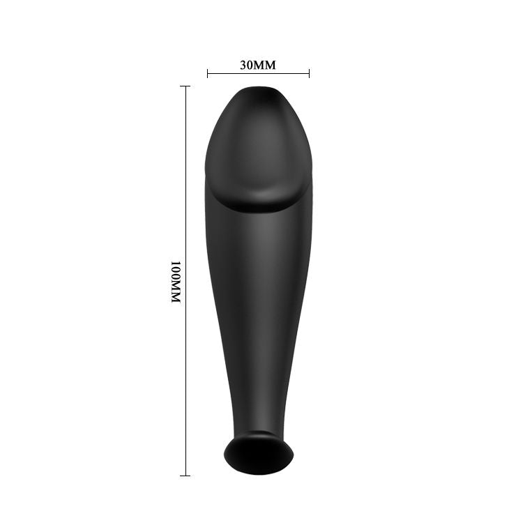 PRETTY LOVE - PLUG ANAL EN SILICONE FORME PÉNIS ET 12 MODES DE VIBRATION NOIR - Sensualia
