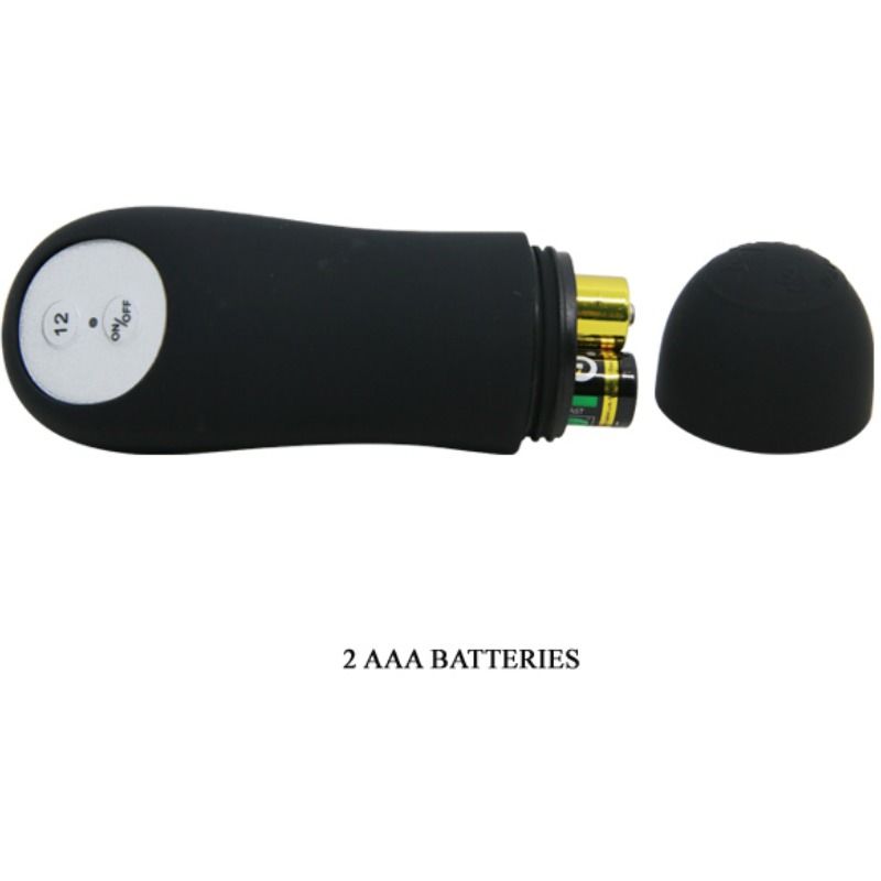 PRETTY LOVE - PLUG ANAL EN SILICONE FORME PÉNIS ET 12 MODES DE VIBRATION NOIR - Sensualia