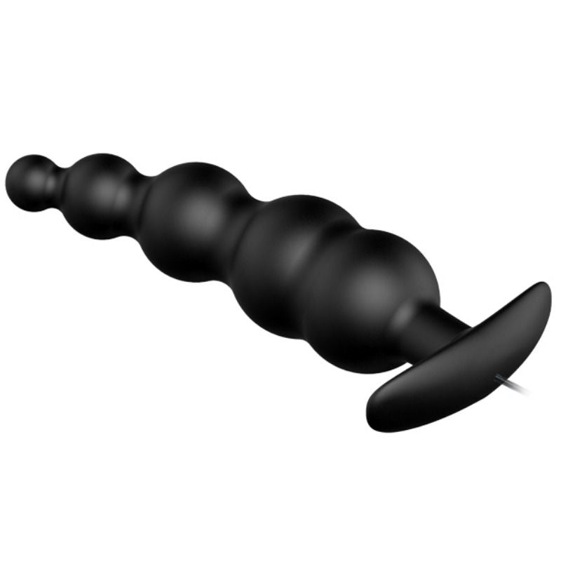 PRETTY LOVE - PLUG ANAL SILICONE EXTRA STIMULATION ET 12 MODES DE VIBRATION NOIR - Sensualia