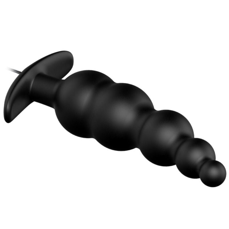 PRETTY LOVE - PLUG ANAL SILICONE EXTRA STIMULATION ET 12 MODES DE VIBRATION NOIR - Sensualia