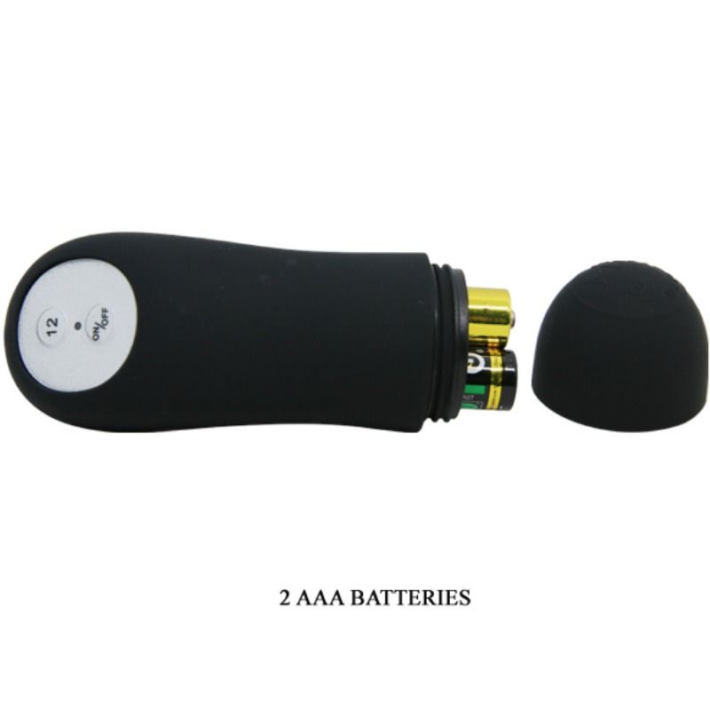 PRETTY LOVE - PLUG ANAL SILICONE EXTRA STIMULATION ET 12 MODES DE VIBRATION NOIR - Sensualia