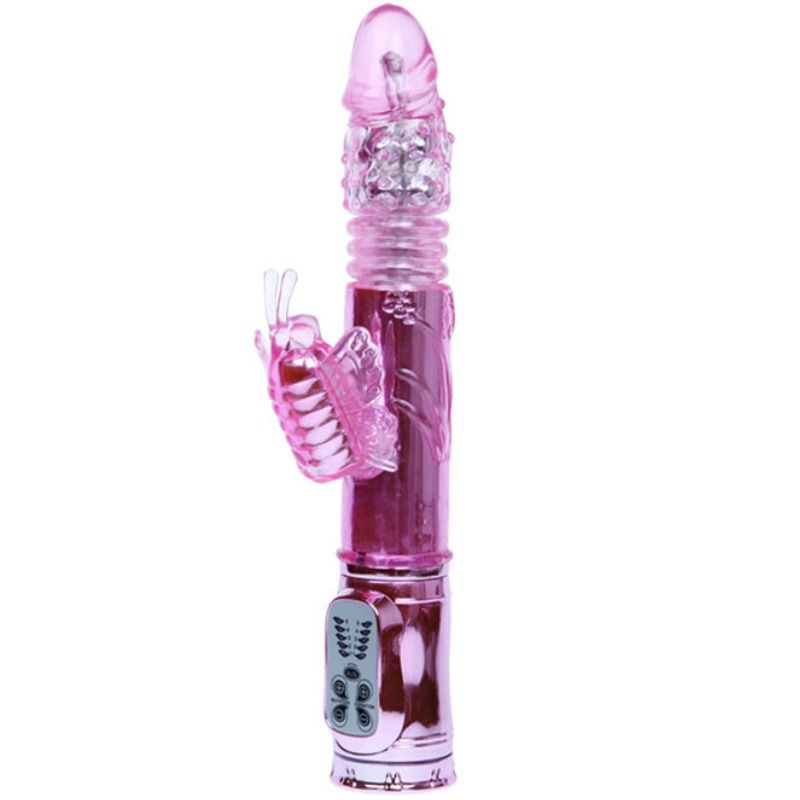 BAILE - VIBRATEUR RECHARGEABLE AVEC STIMULATEUR DE PAPILLON ROTATION ET THROBBING - Sensualia