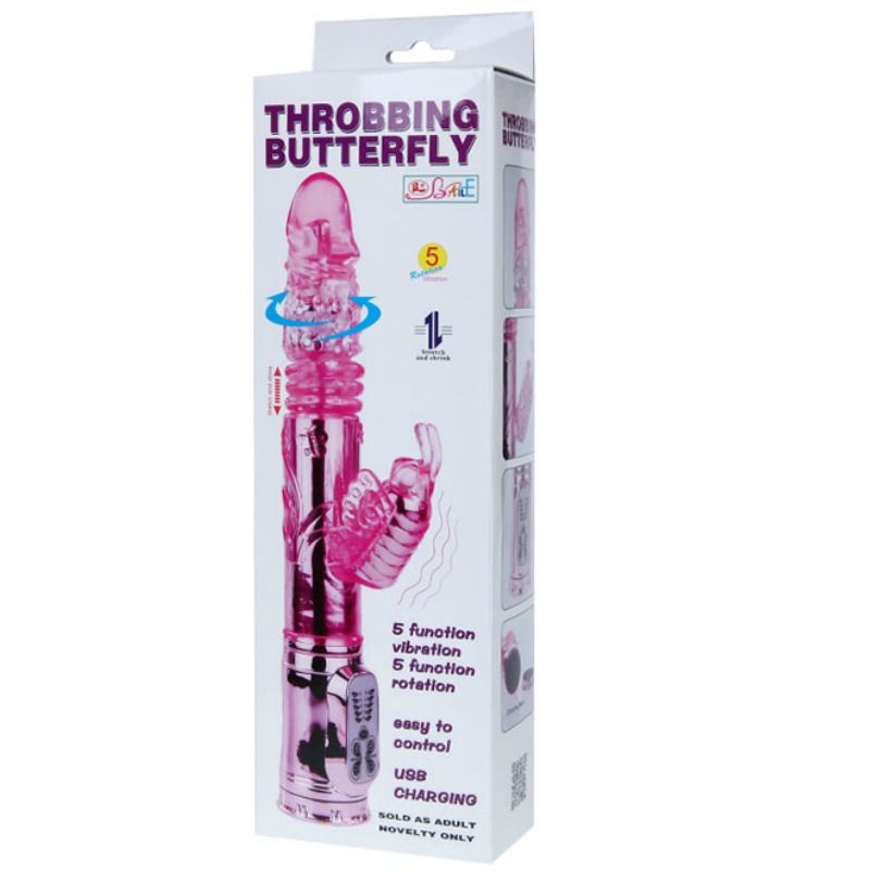 BAILE - VIBRATEUR RECHARGEABLE AVEC STIMULATEUR DE PAPILLON ROTATION ET THROBBING - Sensualia