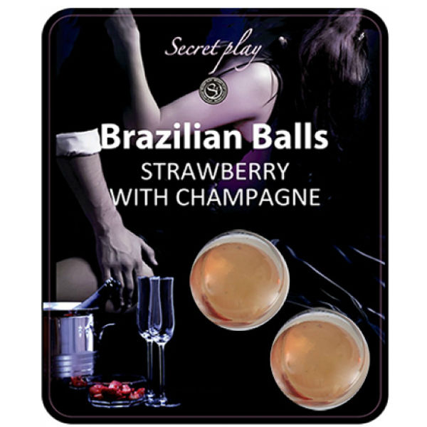 SECRETPLAY - ENSEMBLE DE BOULES BRÉSILIENNES FRAISE ET CHAMPAGNE - Sensualia