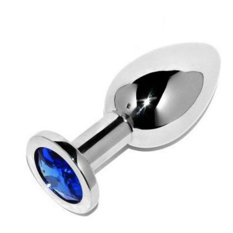 METAL HARD - PLUG ANAL BLEU DIAMANT PETIT 5,71CM - Sensualia