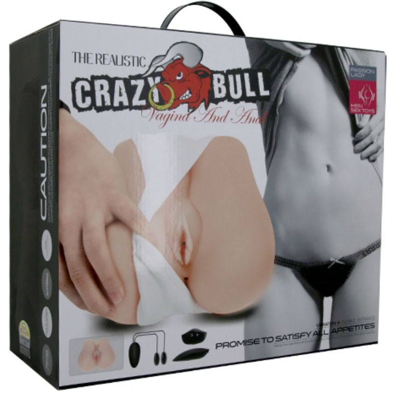 CRAZY BULL - VAGIN ET ANUS RÉALISTES AVEC POSITION DE VIBRATION 3 - Sensualia