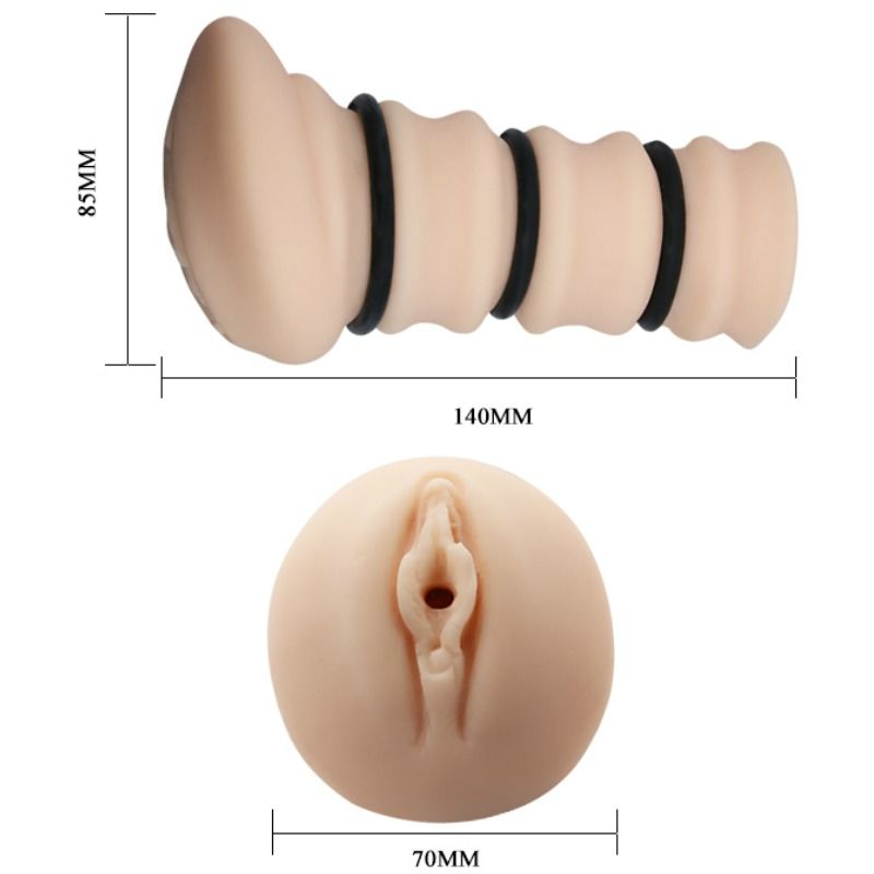 CRAZY BULL - MASTURBADOR AVEC ANNEAUX MODÈLE VAGIN 2 - Sensualia