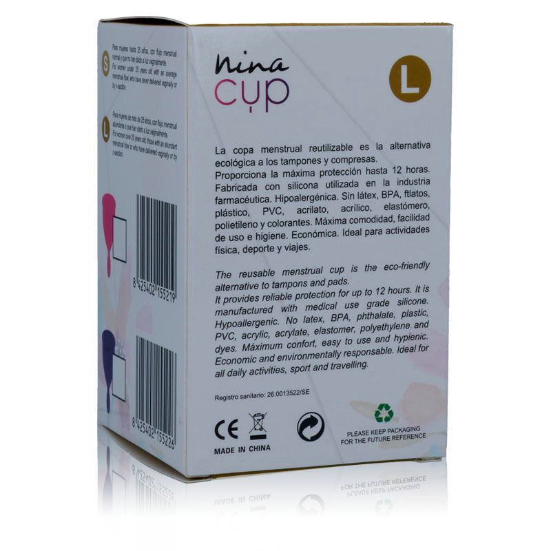 NINA KIKÍ - COUPE MENSTRUELLE ROSE - TAILLE L - Sensualia