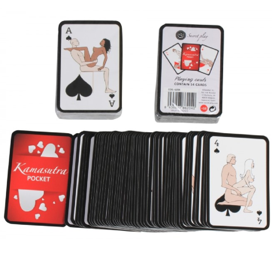 SECRETPLAY - CARTES À JOUER KAMASUTRA DE POCHE (ES/EN/PT/IT/FR/DE) - Sensualia