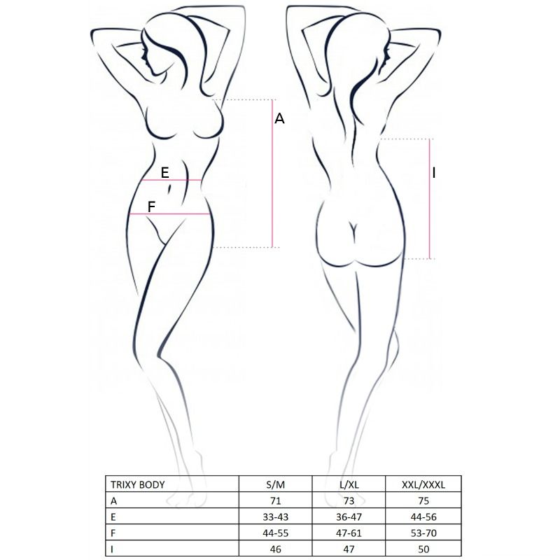 PASSION - WOMAN TRIXY TEDDY NEGRO TALLA L/XL - Sensualia