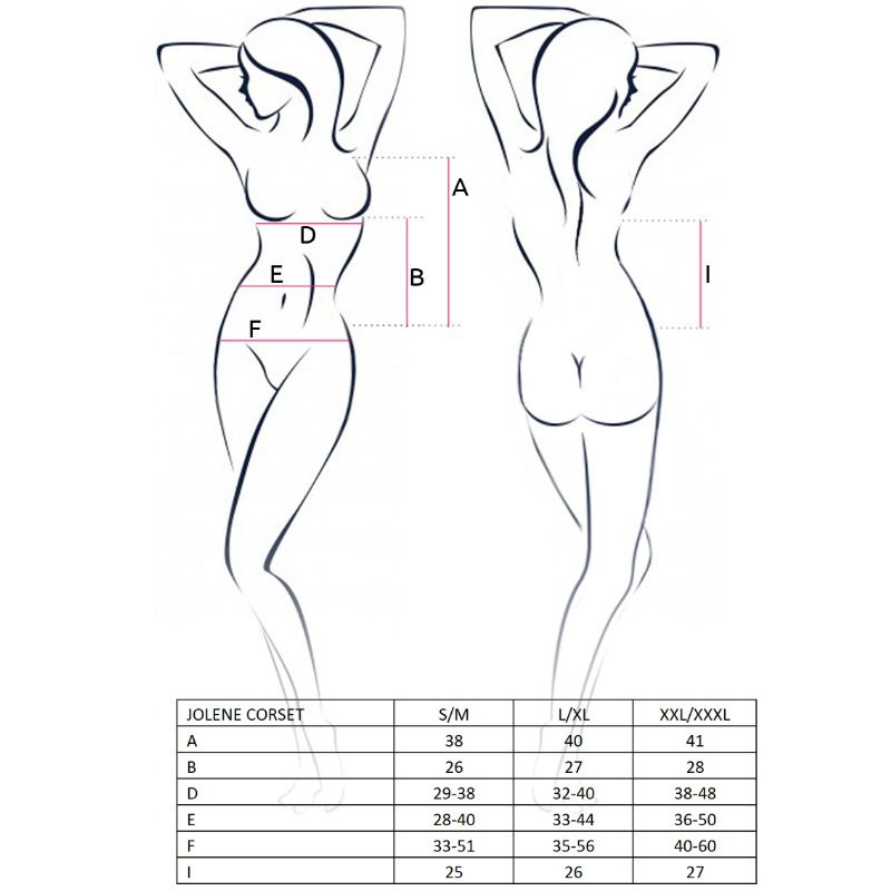 PASSION - WOMAN JOLENE CORSET NEGRO TALLA L/XL - Sensualia