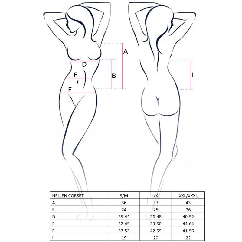 PASSION - WOMAN HELLEN CORSET NEGRO TALLA S/M - Sensualia