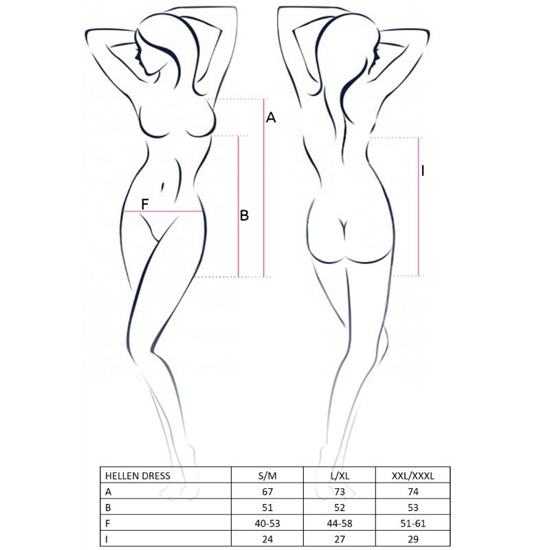 PASSION - WOMAN HELLEN VESTIDO Y TANGA TALLA L/XL - Sensualia