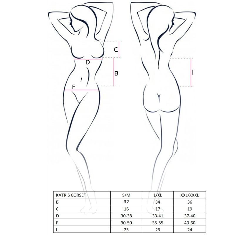 PASSION - WOMAN KATRISS CORSET NEGRO TALLA L/XL - Sensualia