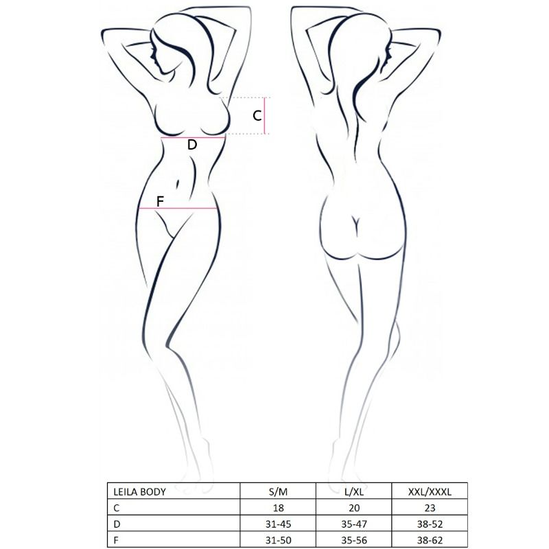 PASSION - WOMAN LEILA TEDDY NEGRO TALLA L/XL - Sensualia