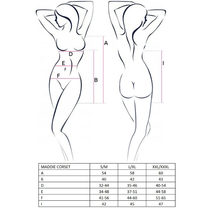 PASSION - WOMAN MADDIE CORSET NEGRO TALLA L/XL - Sensualia