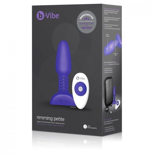 B-VIBE - RIMMING TÉLÉCOMMANDE PLUG ANAL PETITE LILAS B-VIBE