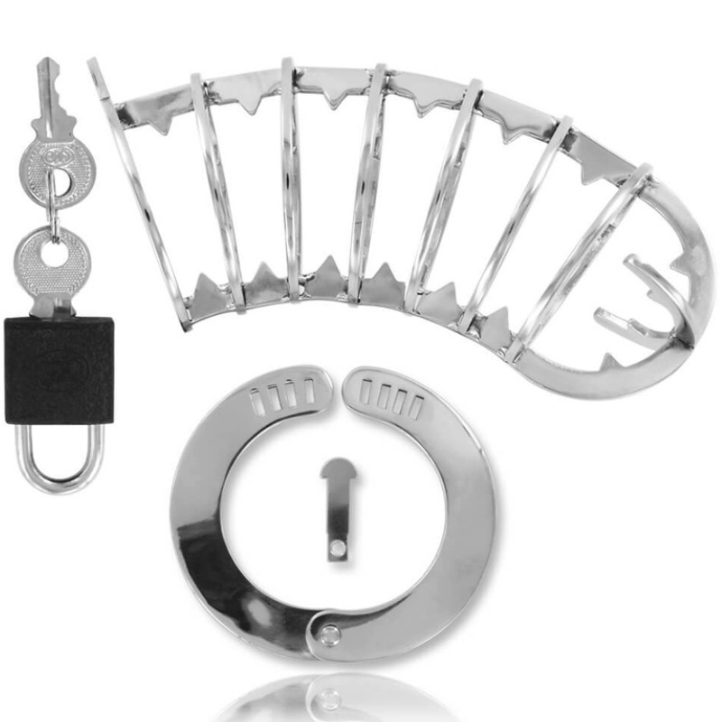 METAL HARD - CAGE PÉNIS AVEC SERRURE DE SÉCURITÉ 14 CM - Sensualia