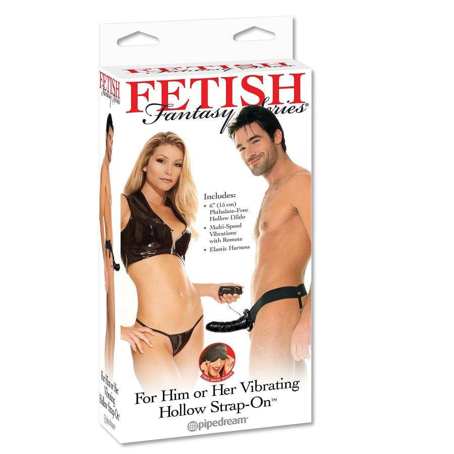 FETISH FANTASY SERIES - SANGLE CREUSE VIBRANTE POUR ELLE OU LUI NOIR - Sensualia