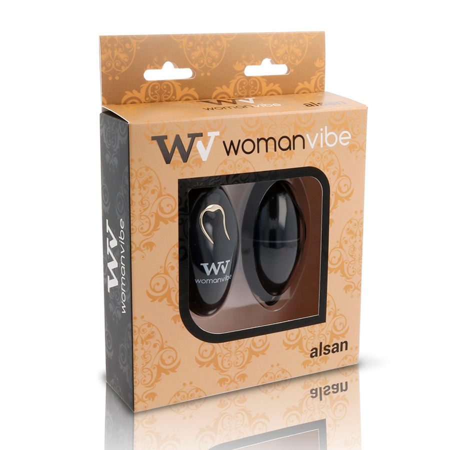 WOMANVIBE - ALSAN EGG TELECOMMANDE NOIR SILICONE NOIR - Sensualia