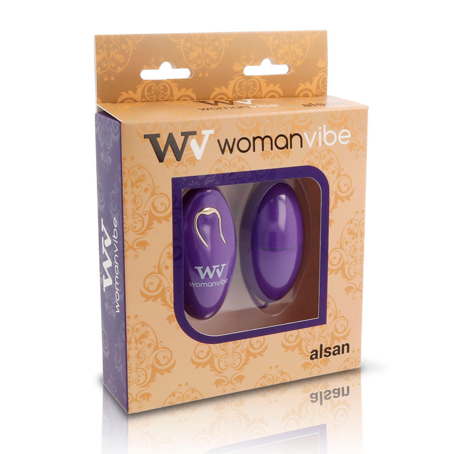 WOMANVIBE - ALSAN EGG TELECOMMANDE NOIR SILICONE VIOLET - Sensualia