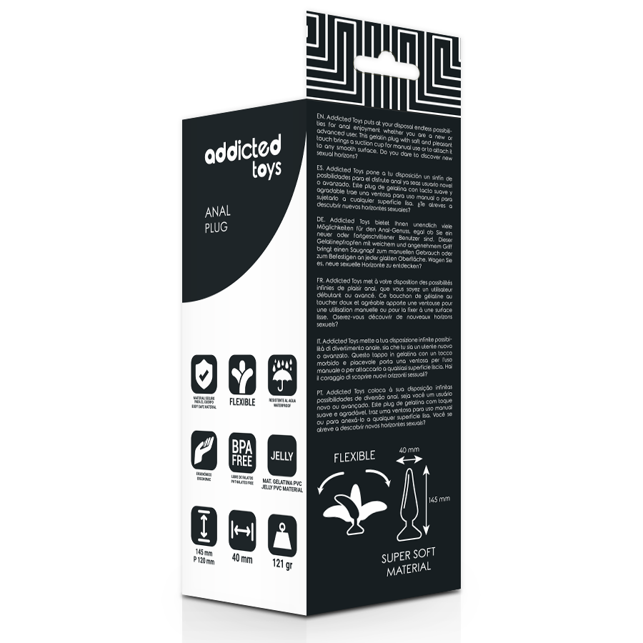 ADDICTED TOYS - PLUG ANAL 14.5 CM NOIR - Sensualia