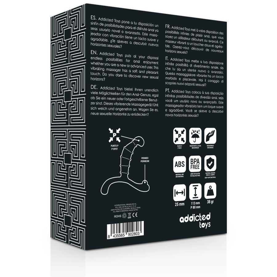 ADDICTED TOYS - PLAISIR ANAL PROSTATE NOIR - Sensualia