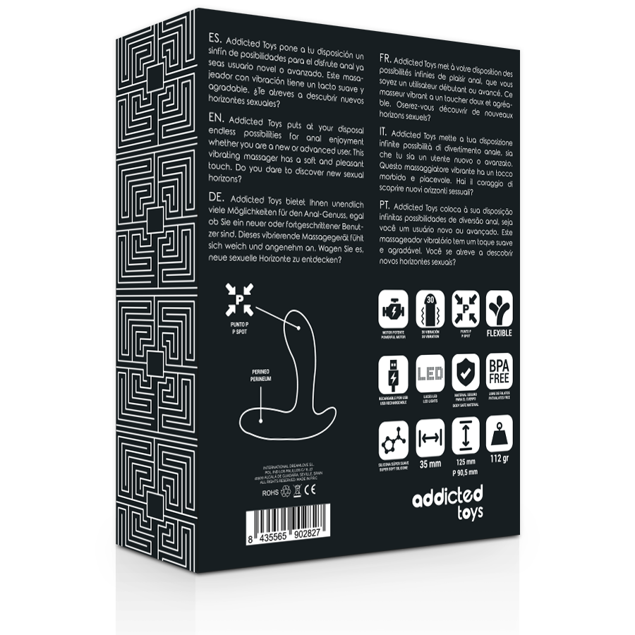ADDICTED TOYS - MASSEUR ANAL VIBRATION NOIRE - Sensualia