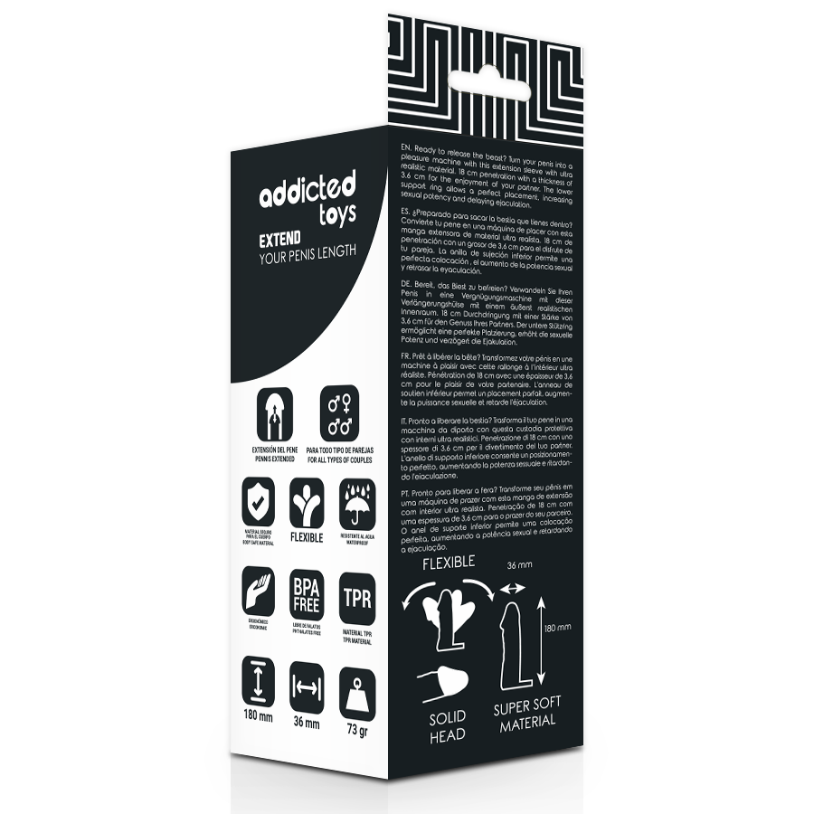 ADDICTED TOYS - ALLONGEZ VOTRE PÉNIS 18 CM - Sensualia