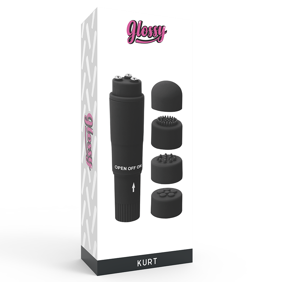 GLOSSY - MASSEUR DE POCHE KURT NOIR - Sensualia
