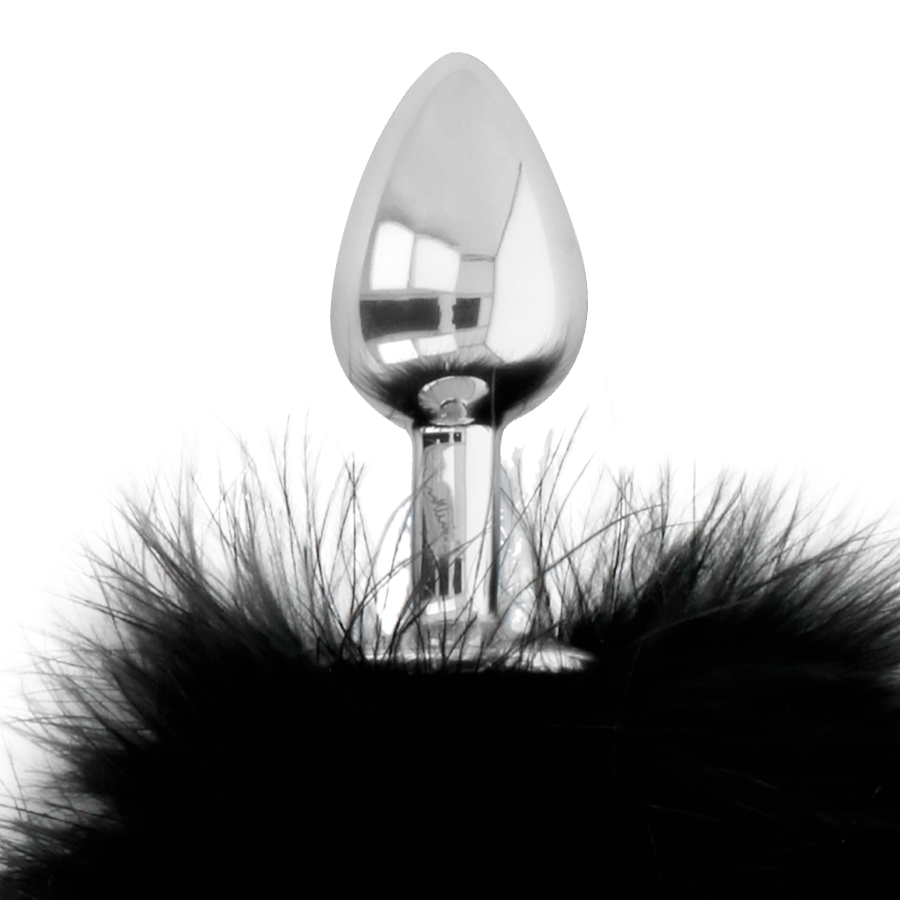 DARKNESS - BOUCHON EXTRA ANAL AVEC QUEUE NOIR 7 CM - Sensualia