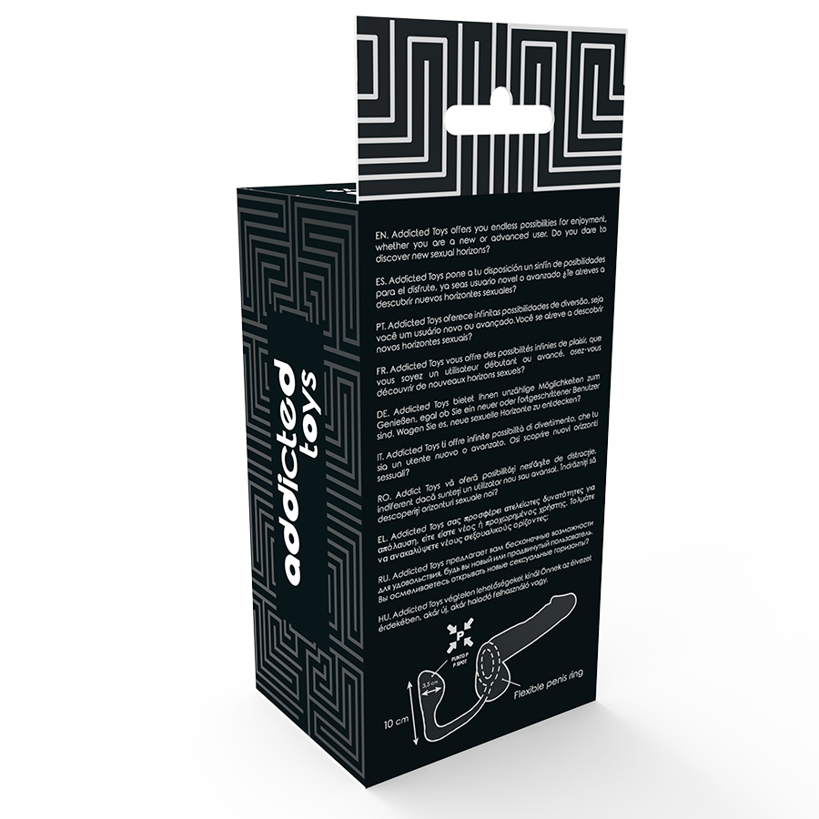 ADDICTED TOYS - PLUG ANAL AVEC ANNEAU PÉNIS NOIR - Sensualia
