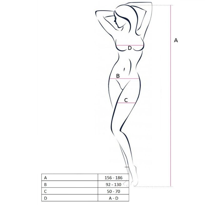 PASSION - FEMME BS056 BODYSTOCKING ROUGE TAILLE UNIQUE - Sensualia