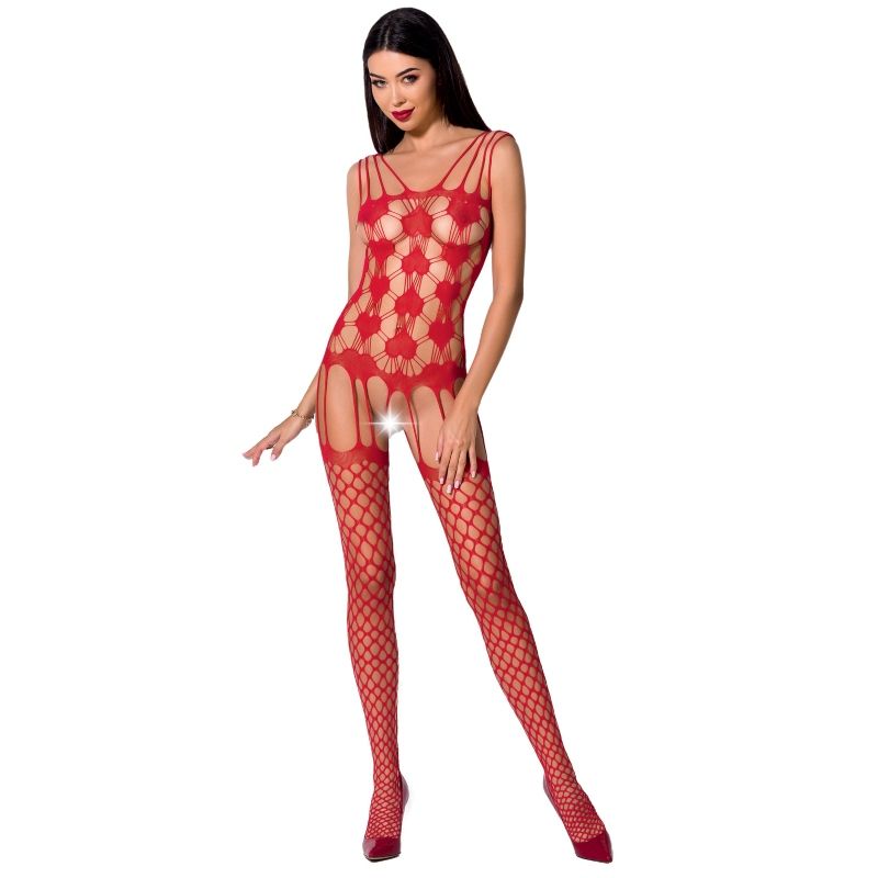 PASSION - WOMAN BS067 BODYSTOCKING ROJO TALLA UNICA - Sensualia