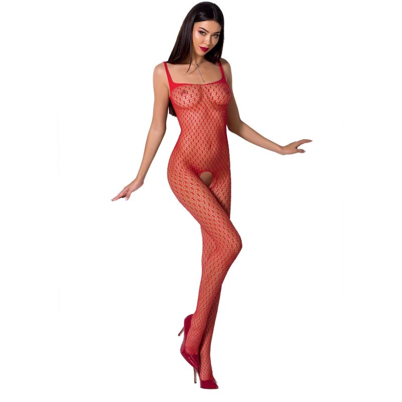 PASSION WOMAN BS071 BODYSTOCKING BLANCO TALLA UNICA - Sensualia