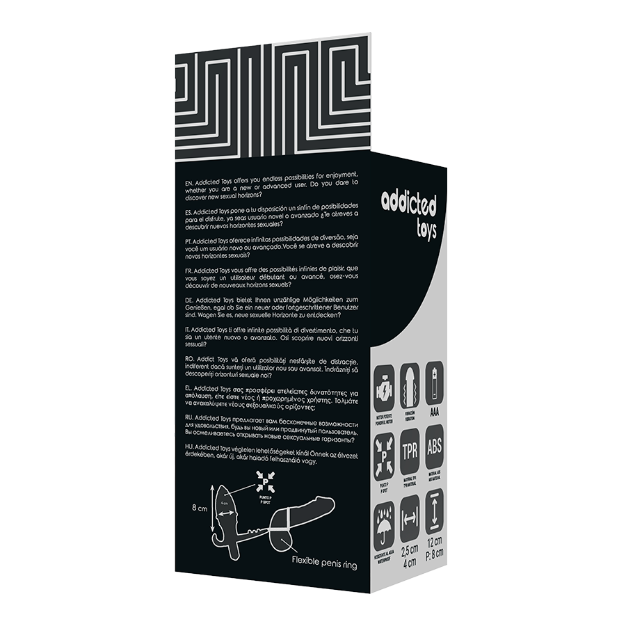 ADDICTED TOYS - PLUG ANAL AVEC DOUBLE ANNEAU NOIR - Sensualia